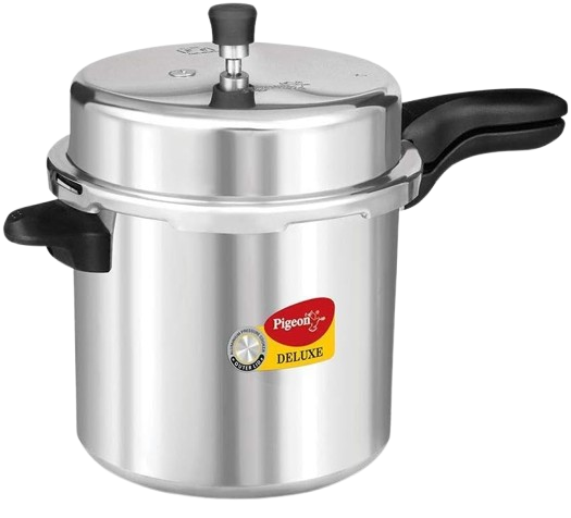 Aluminum Outer Lid Stovetop Cooker for Fast Meals and Legumes, 12 Liters